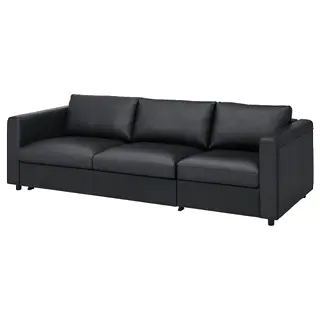 VIMLE 3-seat sofa-bed, Grann/Bomstad black, Width 261 x Depth 98 cm