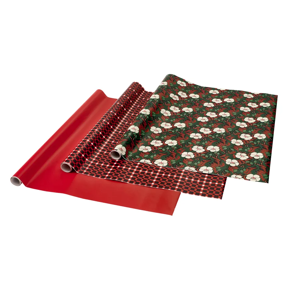 VINTERFINT Gift wrap roll, mixed patterns mixed colours, 3x0.7 m/2.10 m²