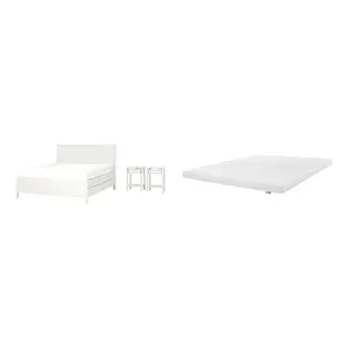 TONSTAD/ÅRBERGET Bed with 8cm thick mattress, latex,5 comfort zones, medium firm