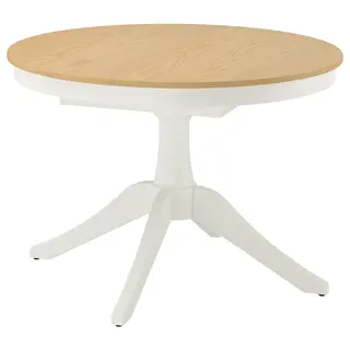ROSENTORP extendable table, ash veneer/white, Height 75 cm