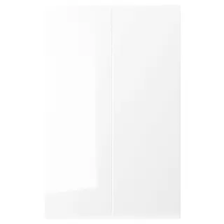 RINGHULT 2-p door f corner base cabinet set, high-gloss white, 25x80 cm