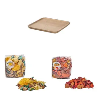 BROKFINK/FRÖFINK set: decoration dish + scented potpourri + scented potpourri