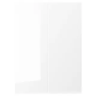 RINGHULT 2-p door f corner base cabinet set, high-gloss white, Width 25.4 x Height 69.7 cm