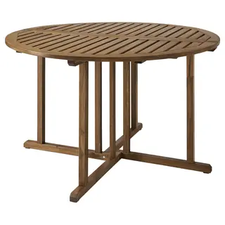 NÄMMARÖ table, outdoor, light brown stained, 130 cm