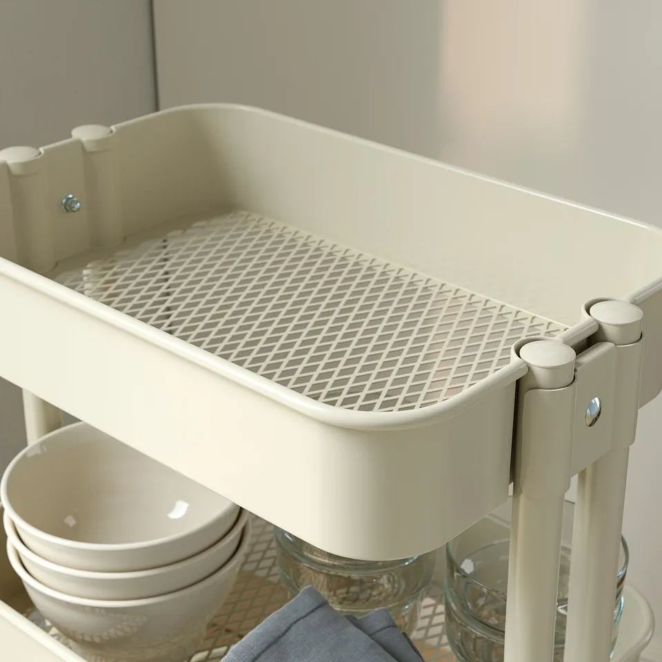 RÅSKOG Trolley, beige, 35x45x77 cm