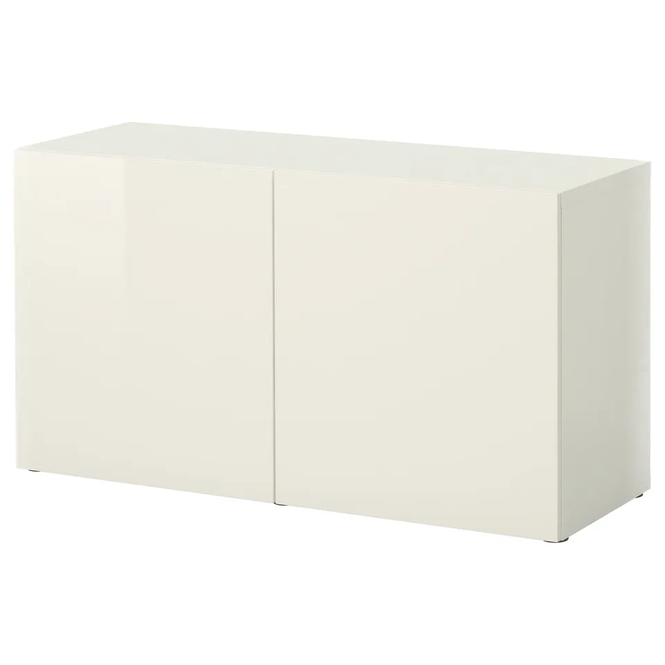 Ikea BESTÅ, white storage unit, modern minimalist design.