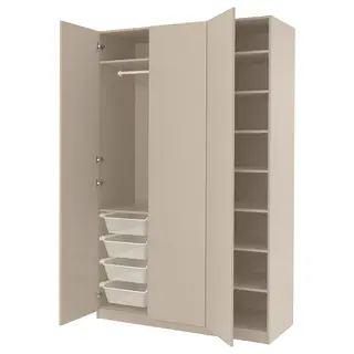 PAX / FORSAND wardrobe, grey-beige/grey-beige, 150x60x236 cm