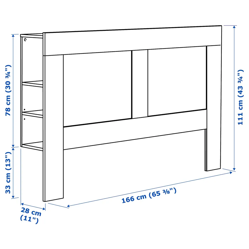 part: BRIMNES headboard with storage compartment