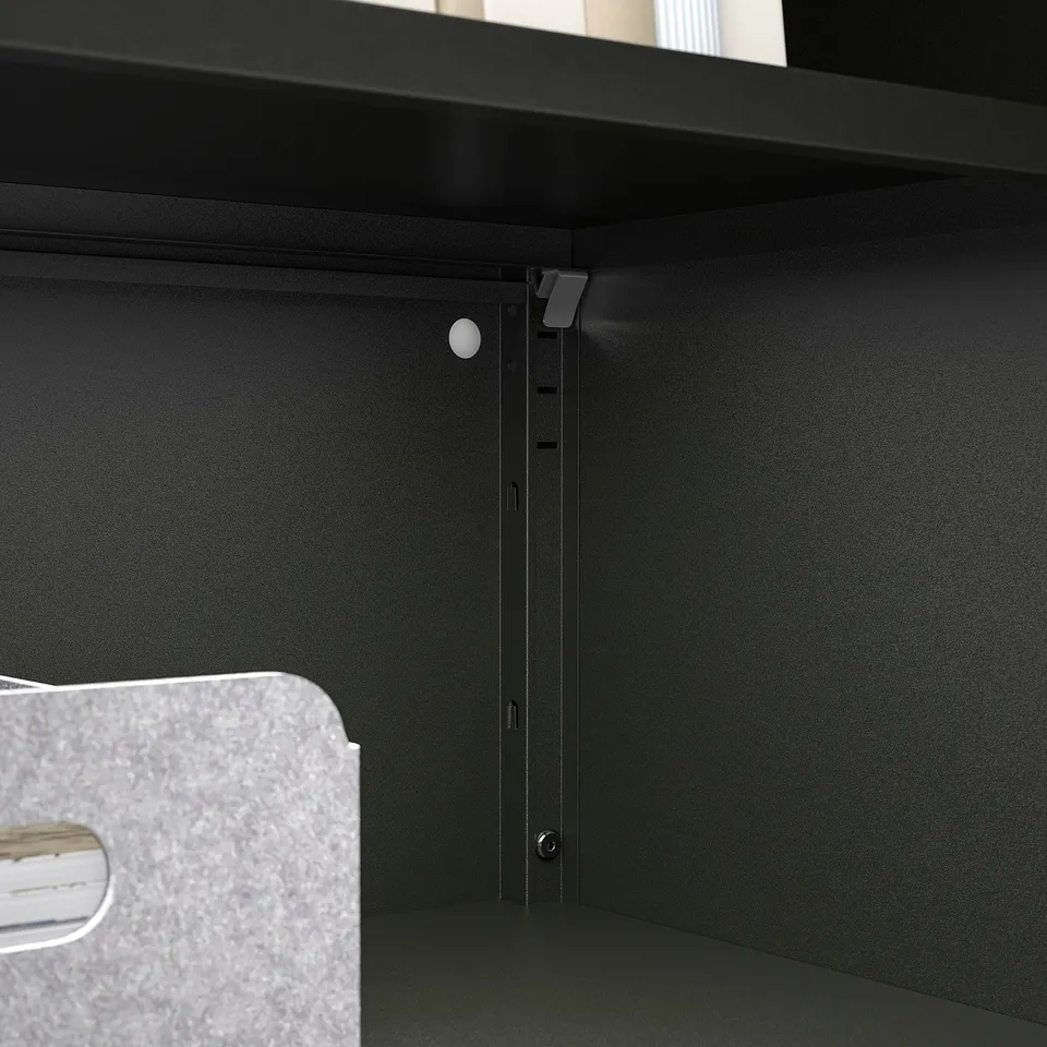 BROR Cabinet with 2 doors, black, 76x40x66 cm