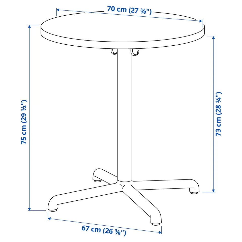 Illustration with measurements for the product: STENSELE.