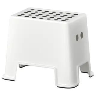 BOLMEN stool, white, Height 30.4 x Length 40 x Width 30 cm