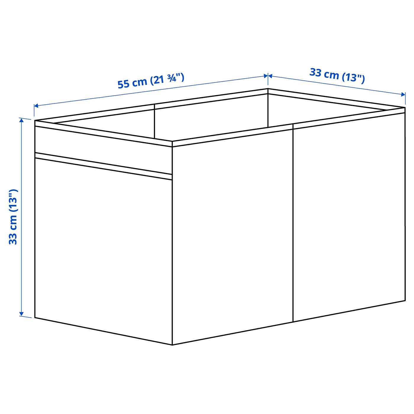 SLÄKT Box, beige, 55x33x33 cm