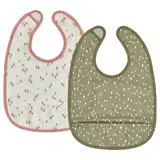 GULDVÄVARE bib, green/white, Length 38.5 x Width 27.5 cm