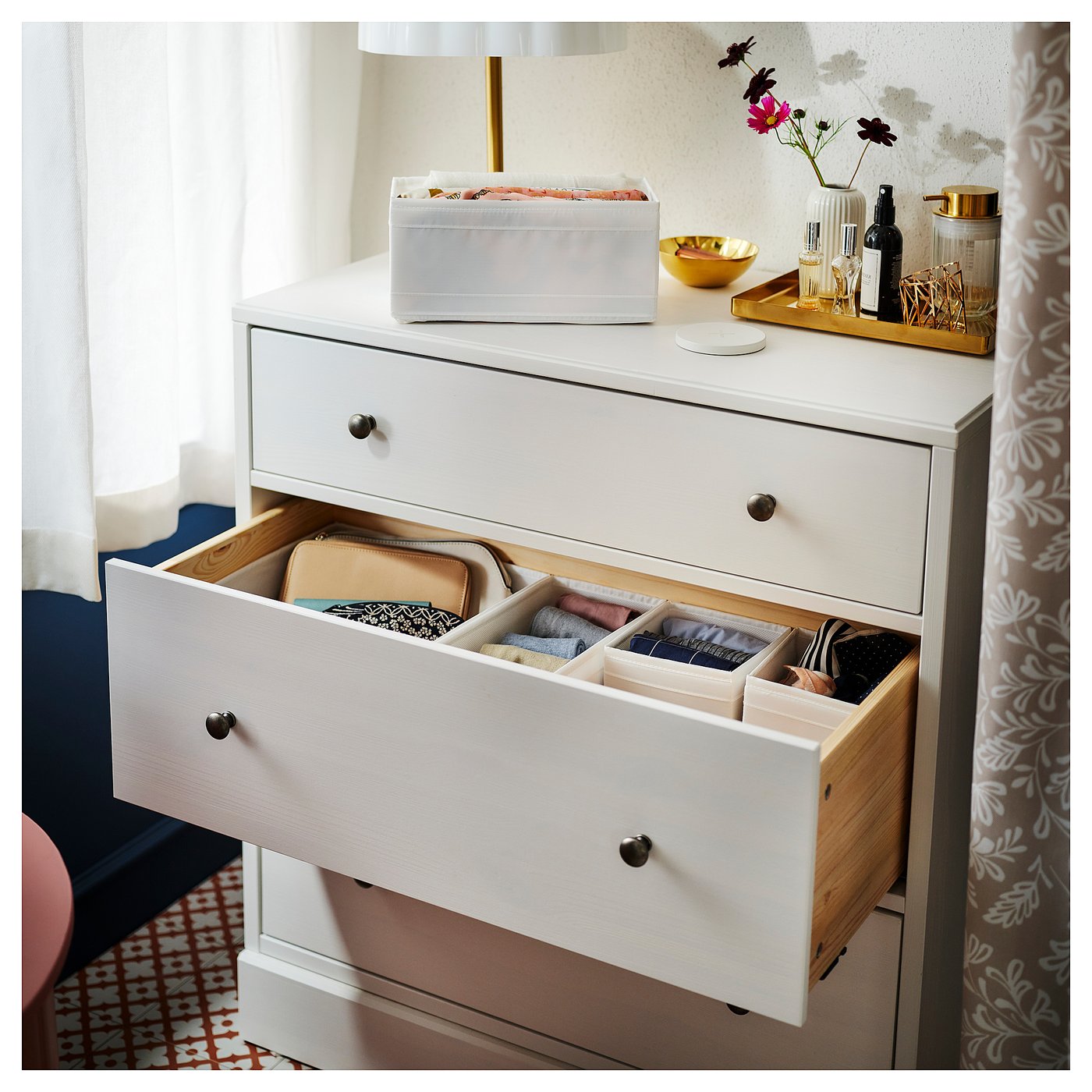 HAVSTA Chest of 3 drawers, white, 81x47x89 cm