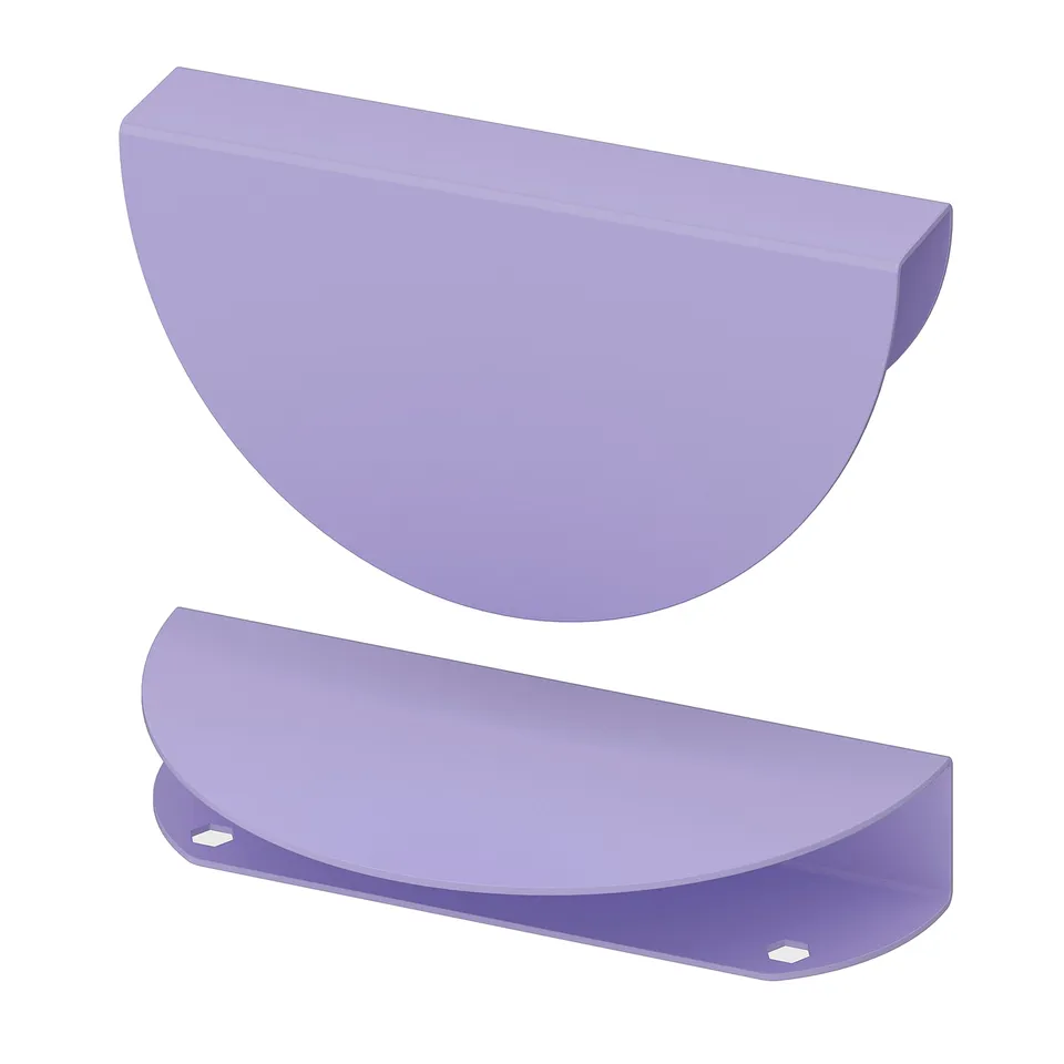Two purple, metallic handles for easy grip.
