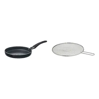 HEMLAGAD/KLOCKREN set: frying pan + splatter screen