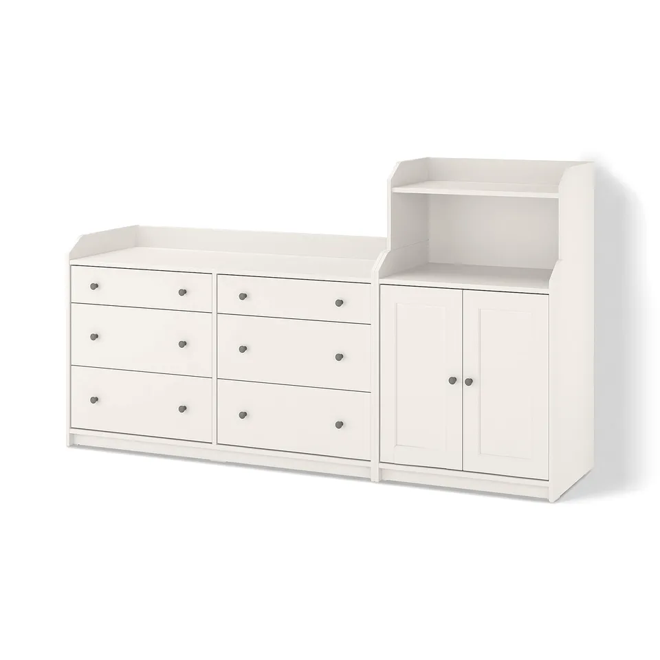 HAUGA Storage combination, white, 208x116 cm
