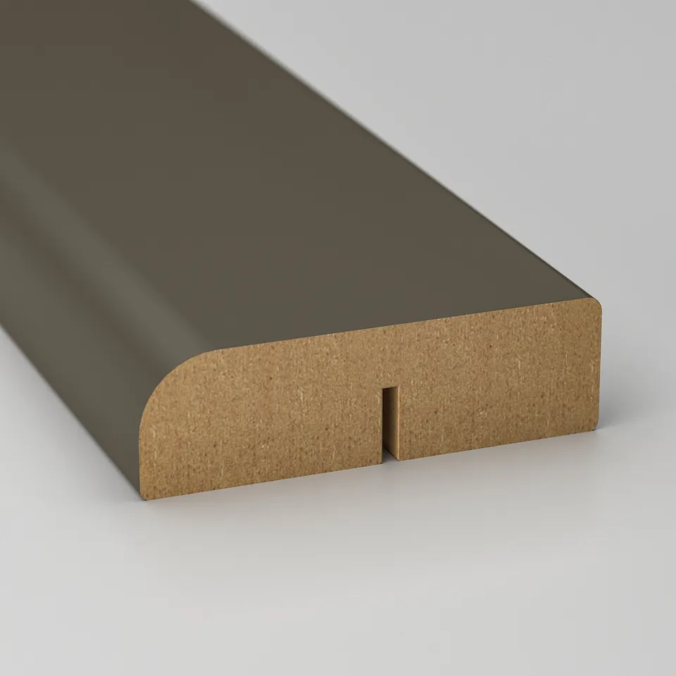 HAVSTORP kitchen decor - dark brown top, beige bottom.