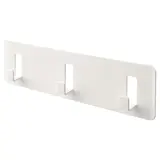 GALTBOX rack with 3 hooks, self-adhesive/white, Depth 2 x Height 5 x Width 16 cm