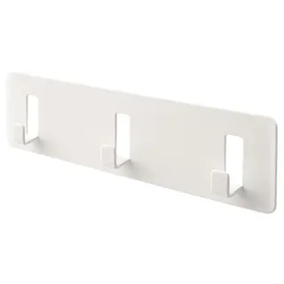 GALTBOX rack with 3 hooks, self-adhesive/white, Depth 2 x Height 5 x Width 16 cm