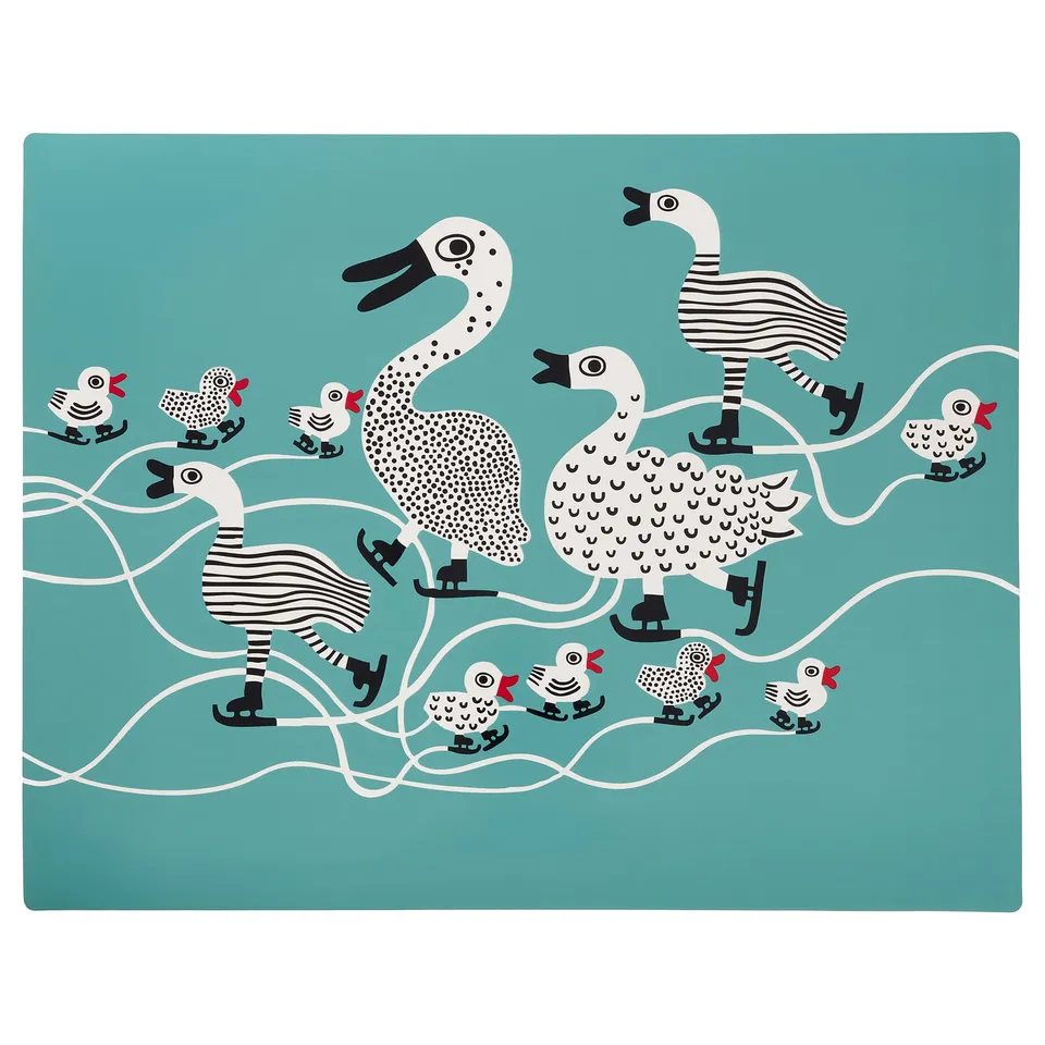 VINTERFINT Place mat, winter turquoise, 45x35 cm
