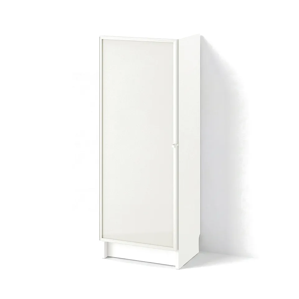 BILLY / HÖGBO Bookcase combination w glass doors, white, 40x30x106 cm