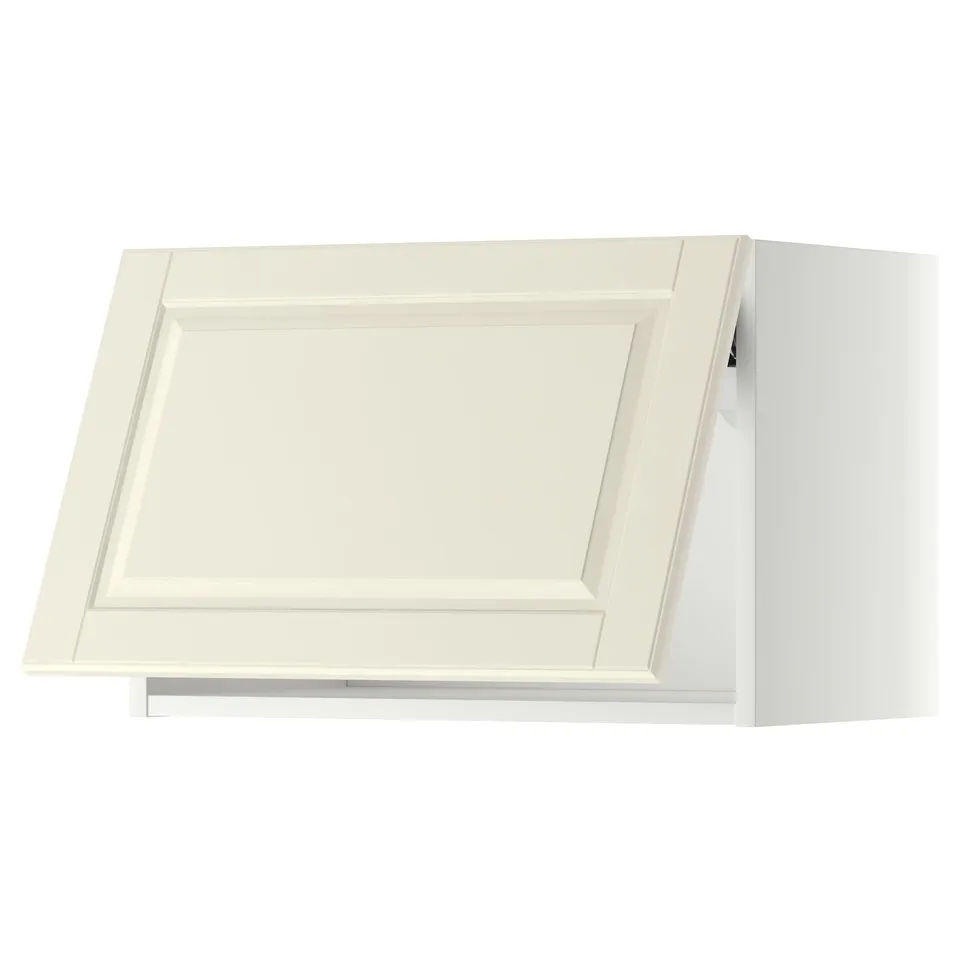 METOD kitchen cabinet, off-white, rectangular, bevelled edges.