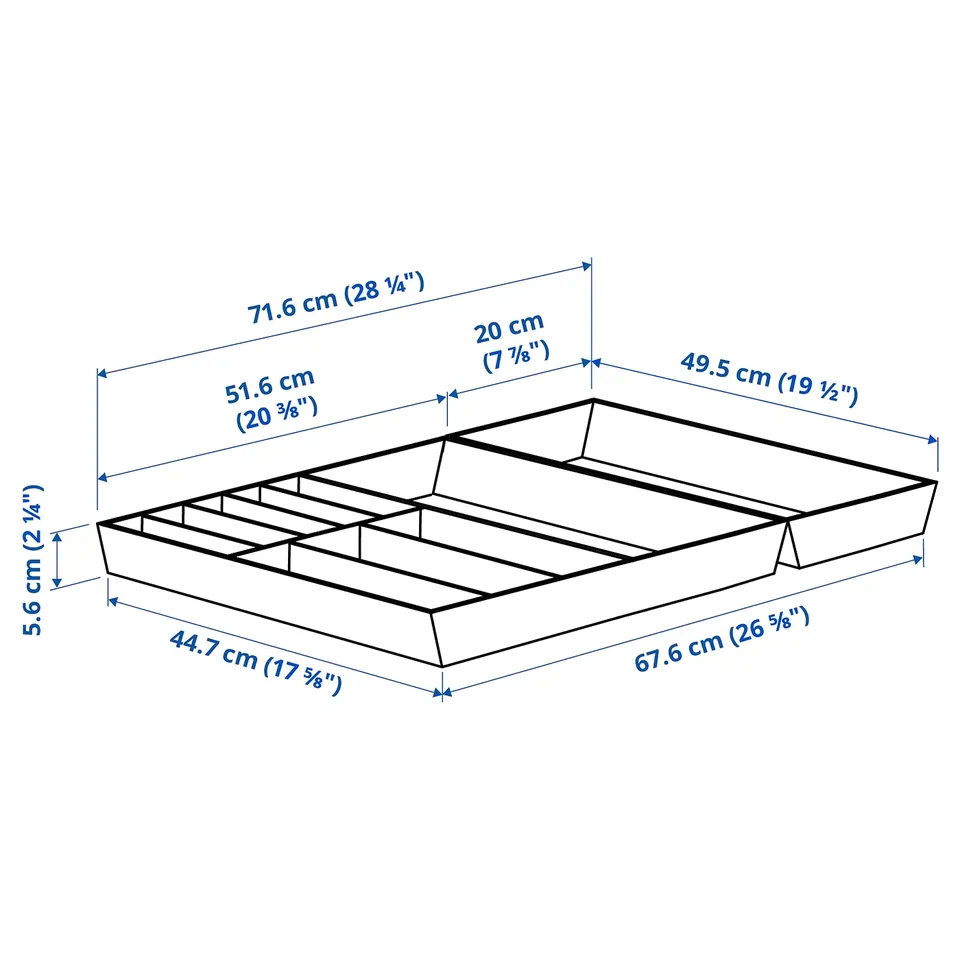 Illustration with measurements for the product: UPPDATERA.