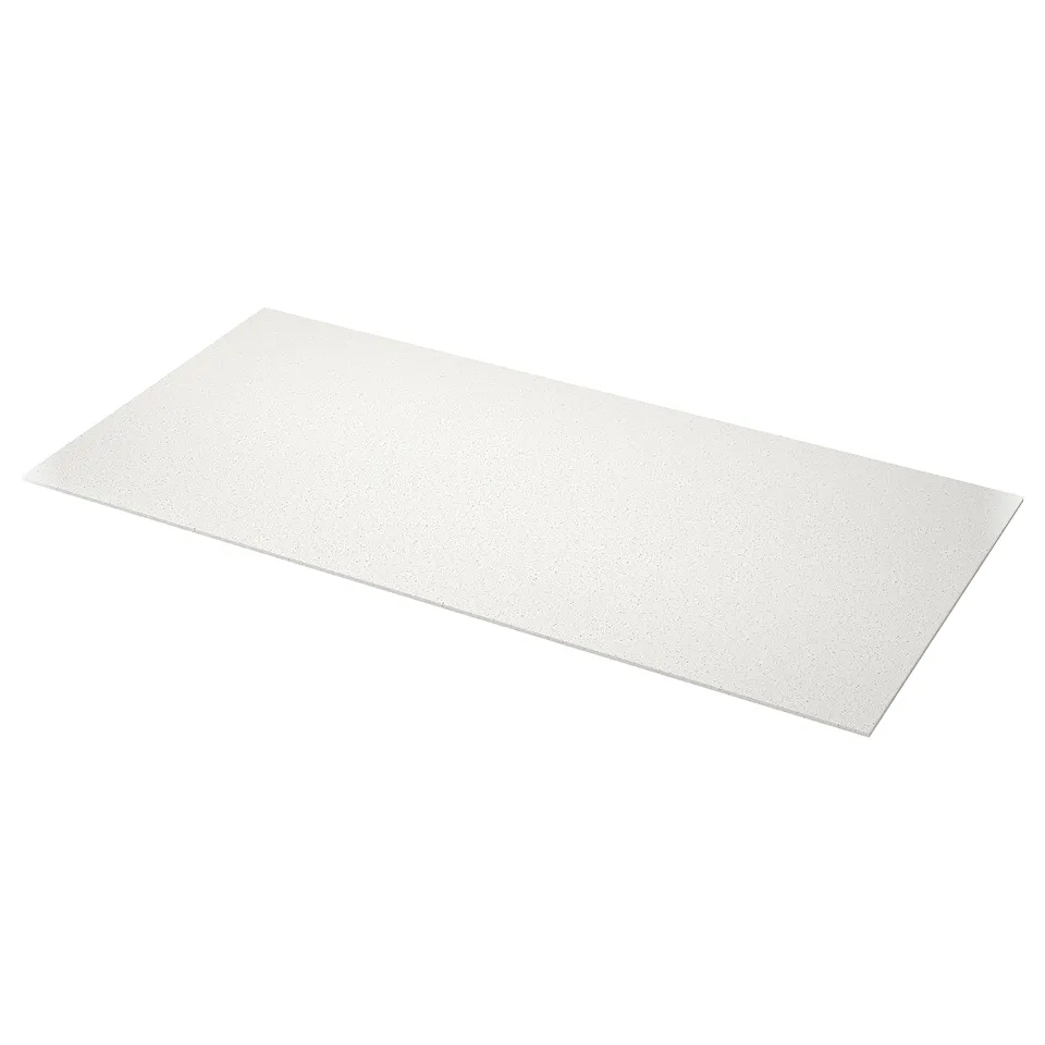 LOCKEBO Custom made worktop, off-white lively/mineral effect glass composite, 1 m²x2.0 cm