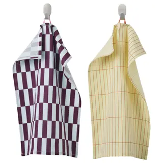 SPJUTLILJA tea towel, multicolour/patterned, 35x50 cm