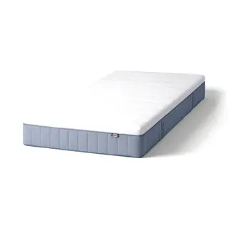VALLBERGET pocket sprung mattress, with coir super firm/light blue, 90x200 cm