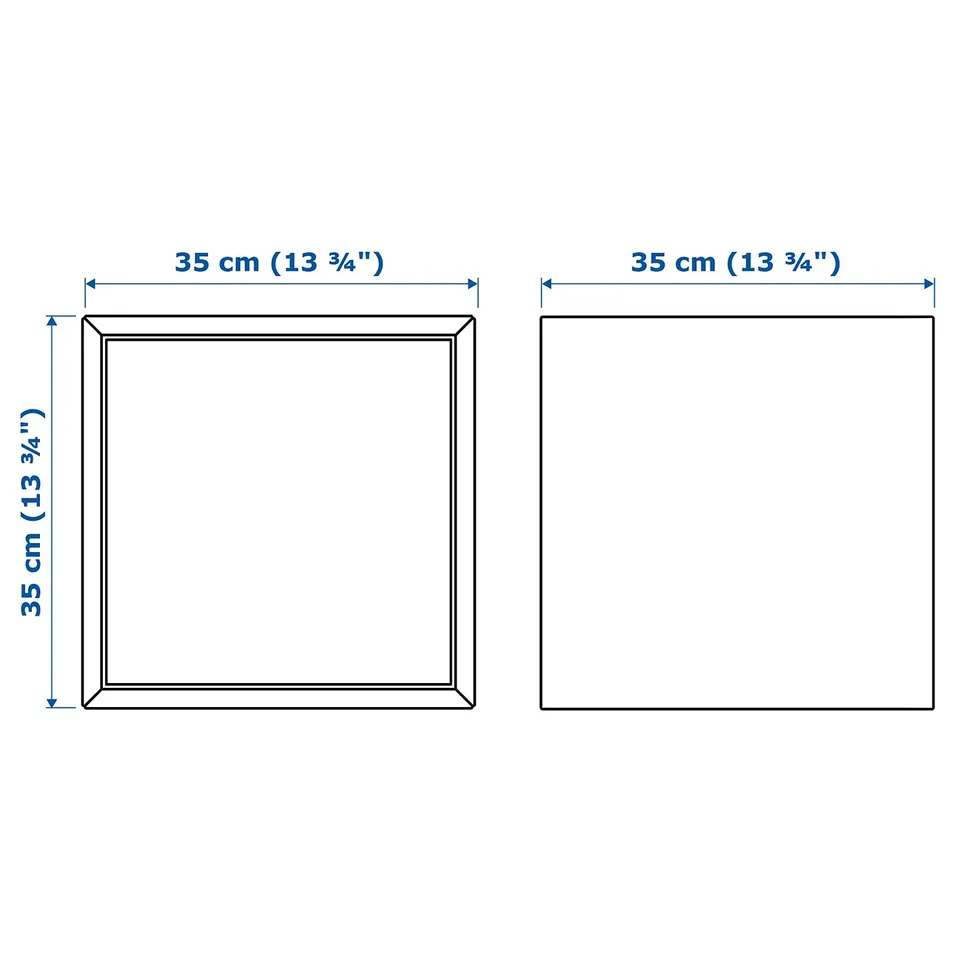 Illustration with measurements for the product: EKET.