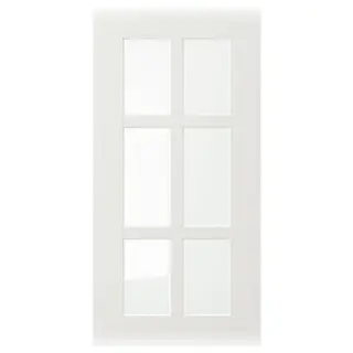 STENSUND glass door, white, 30x60 cm