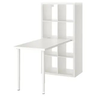 KALLAX / LINNMON desk combination, white, 77x139x147 cm