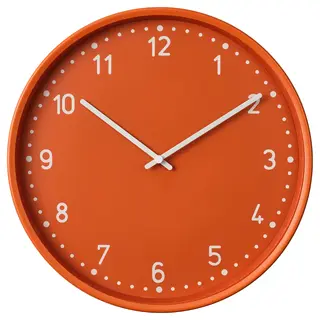 BONDIS wall clock, orange, 38 cm