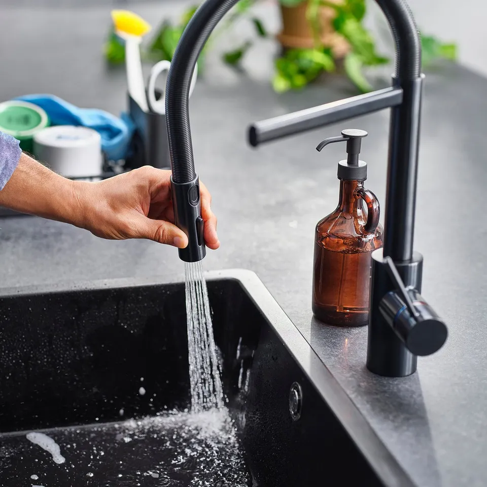 part: SALLSJÖN kitchen mixer tap pull down w spray