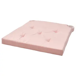 JUSTINA chair pad, pink/white, Depth 40 x Width 42 cm