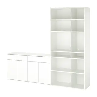 VIHALS storage combination, white, 235x37x200 cm