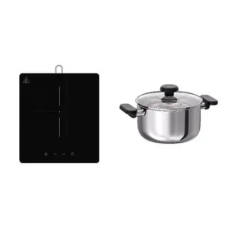MIDDAGSMAT/TILLREDA set: portable induction hob + pot with lid