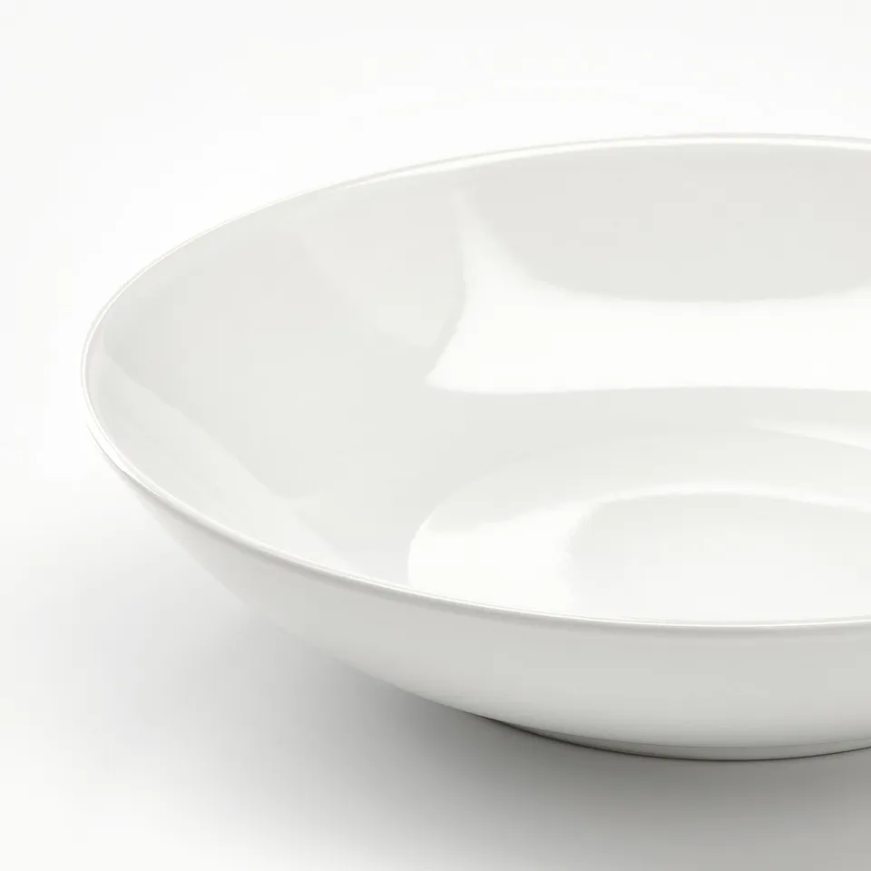 GODMIDDAG Deep plate, white, 23 cm