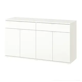 VIHALS sideboard, white, 140x37x75 cm