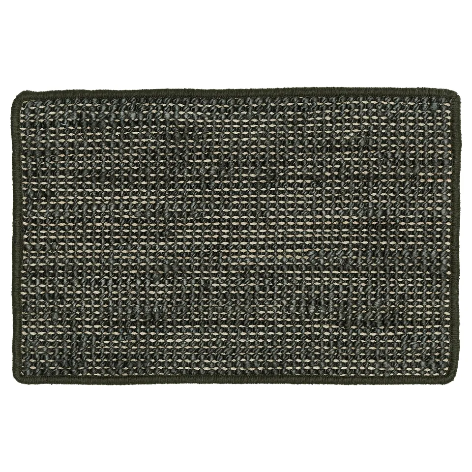 Green LANDBANA jute doormat, rectangular with textured surface.
