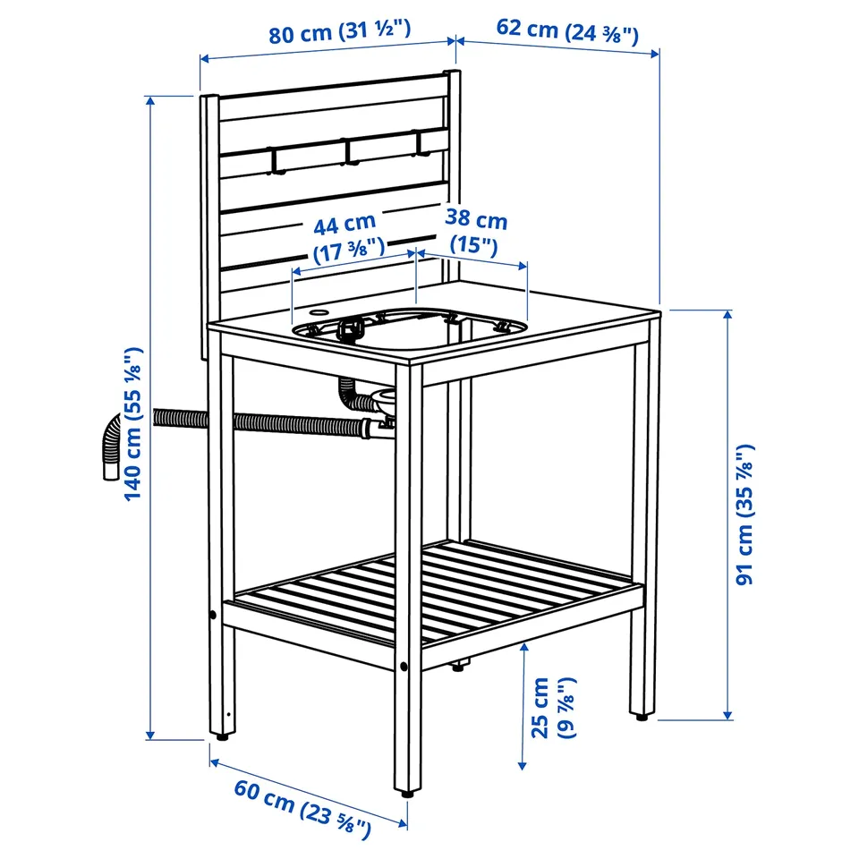 Illustration with measurements for the product: NÄMMARÖ.