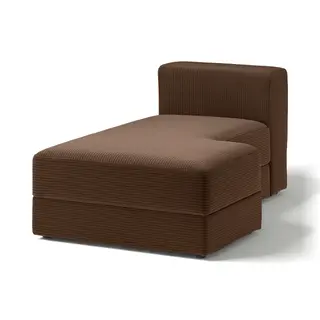 JÄTTEBO cover chaise longue module, right, Samsala dark brown