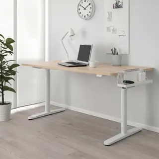 BOLLSIDAN/FÖRSÄSONG set: desk sit/stand + cable management tray