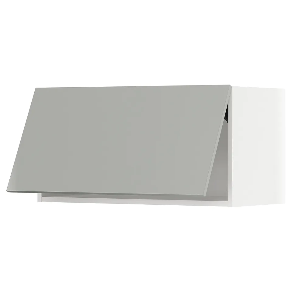 Modern grey METOD kitchen cabinet, sleek & minimalist, handle-less with flat front.