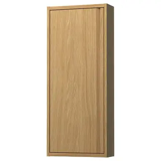 ÄNGSJÖN wall cabinet with door, oak effect, 40x15x95 cm