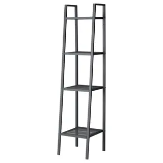 LERBERG shelf unit, dark grey, 35x148 cm