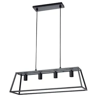 FELSISK pendant lamp with 4 lamps, black, 81 cm
