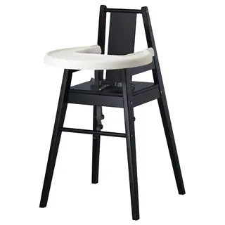 BLÅMES highchair with tray, black, Width 51 x Depth 54 x Height 93 cm